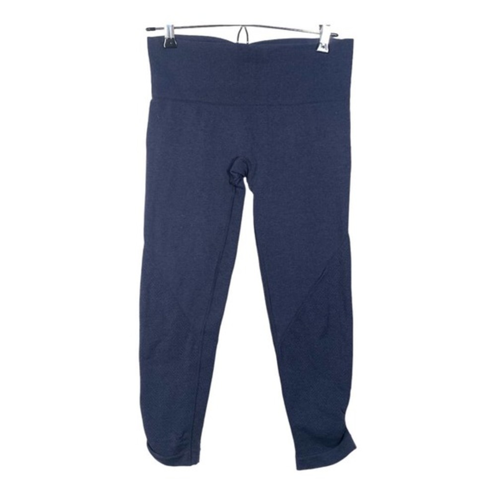 Lululemon Ribbed Ruched Blue Capri Leggings Sz 6